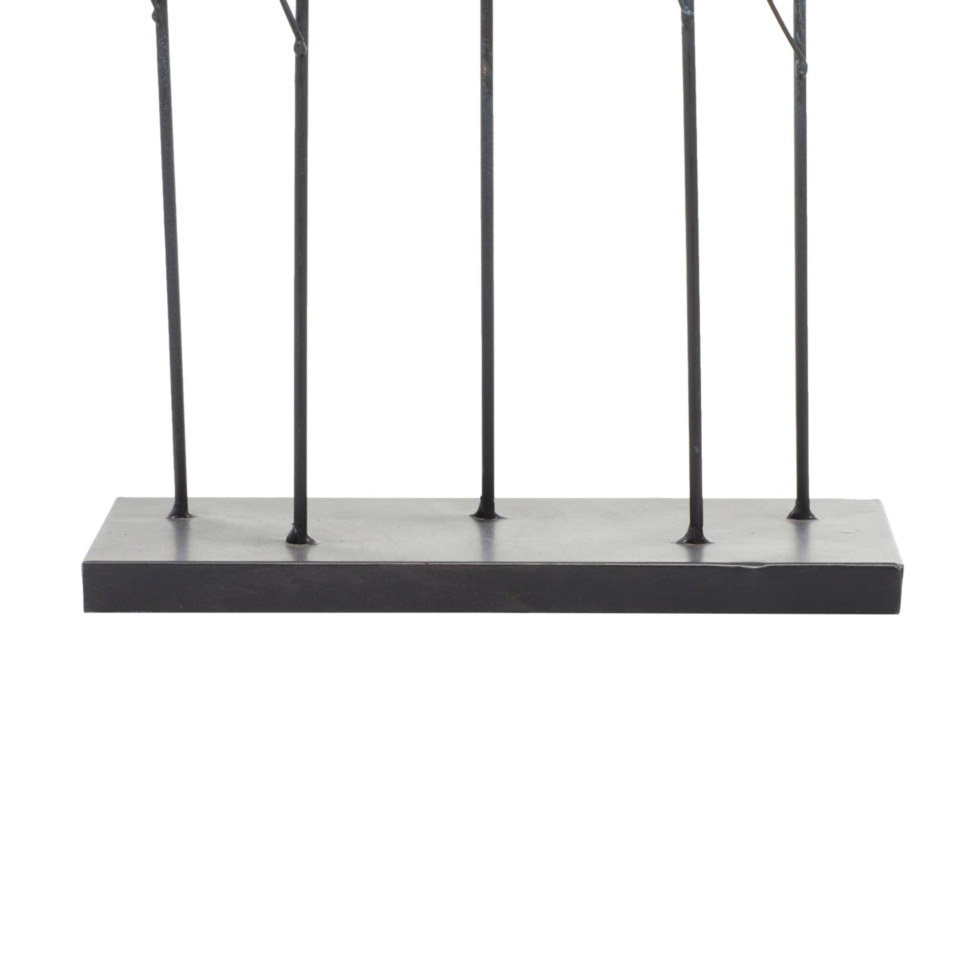 37" Turquoise Metal Contemporary Nature Sculpture